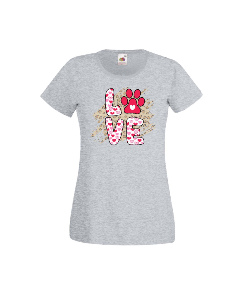 Дамска тениска Свети Валентин Valentines Day Dog Love 1 Дамска тениска Свети Валентин Valentines Day Dog Love 1