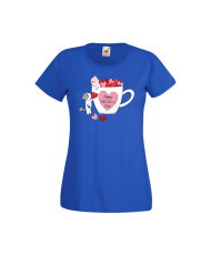 Дамска тениска Свети Валентин Valentines Day Happy Valentines Day Cats On Mug