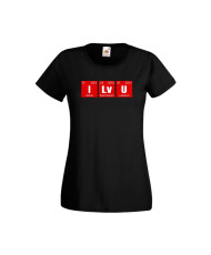 Дамска тениска Свети Валентин Valentines Day I Lv U