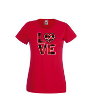 Дамска тениска Свети Валентин Valentines Day Love 3