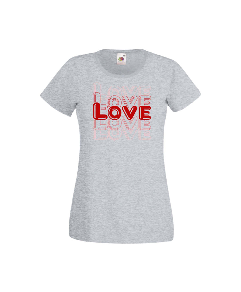 Дамска тениска Свети Валентин Valentines Day LOVE LOVE LOVE 2 Дамска тениска Свети Валентин Valentines Day LOVE LOVE LOVE 2