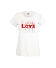 Дамска тениска Свети Валентин Valentines Day LOVE LOVE LOVE 2