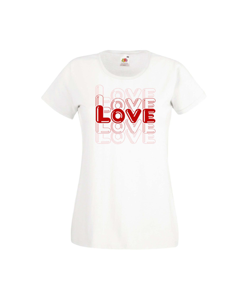 Дамска тениска Свети Валентин Valentines Day LOVE LOVE LOVE 2 Дамска тениска Свети Валентин Valentines Day LOVE LOVE LOVE 2