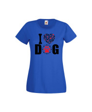 Дамска тениска Свети Валентин Valentines Day I Love Dog