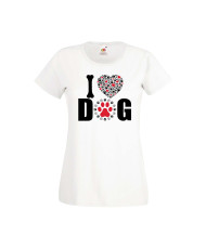 Дамска тениска Свети Валентин Valentines Day I Love Dog