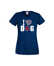 Дамска тениска Свети Валентин Valentines Day I Love Dog