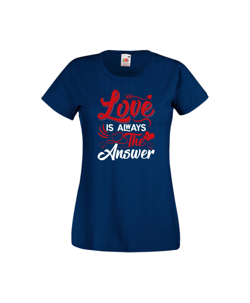 Дамска тениска Свети Валентин Valentines Day Love Is Always The Answer Дамска тениска Свети Валентин Valentines Day Love Is Always The Answer