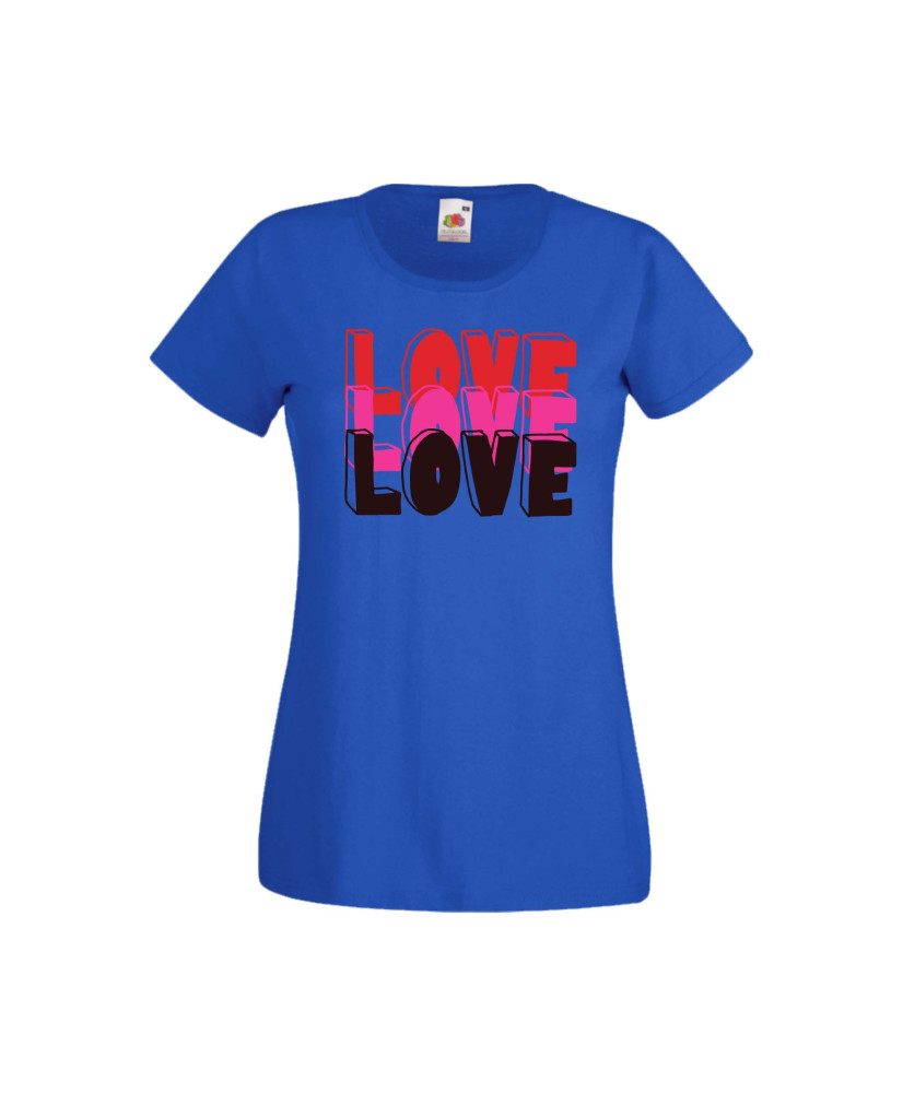 Дамска тениска Свети Валентин Valentines Day LOVE LOVE LOVE 1 Дамска тениска Свети Валентин Valentines Day LOVE LOVE LOVE 1