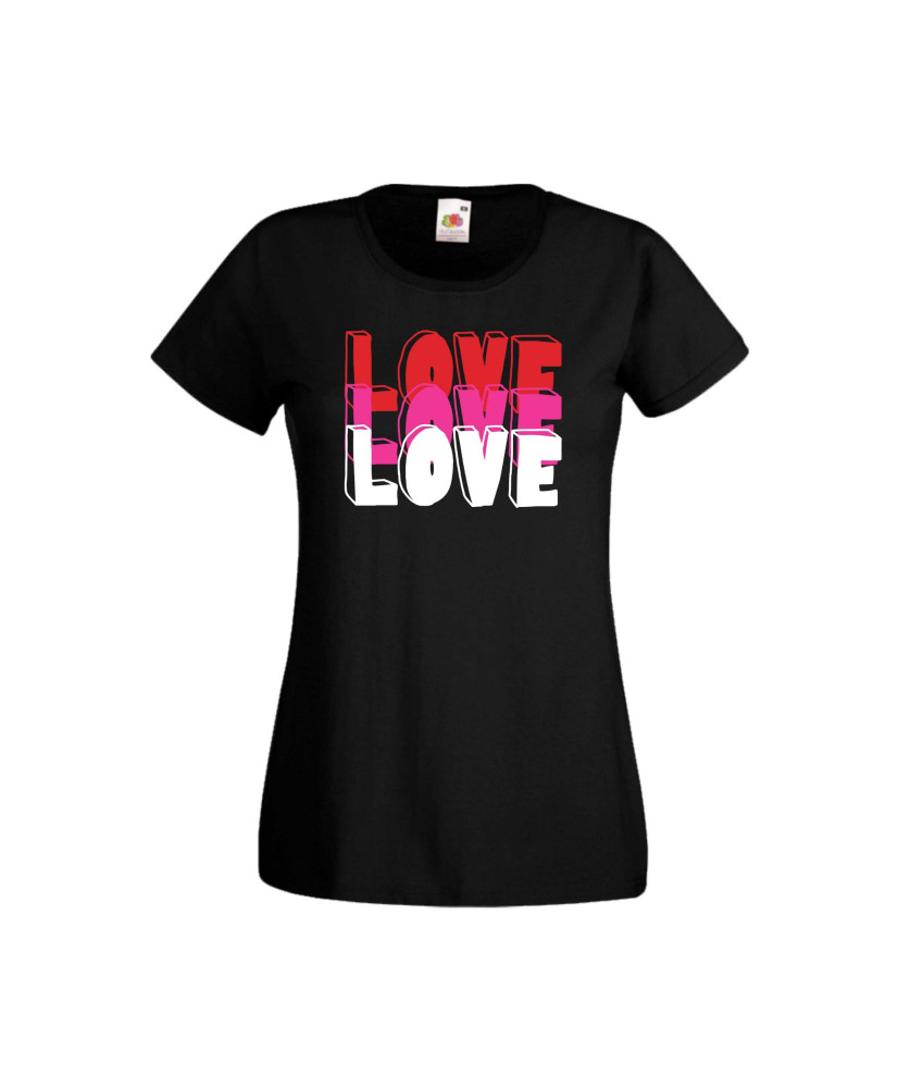 Дамска тениска Свети Валентин Valentines Day LOVE LOVE LOVE 1 Дамска тениска Свети Валентин Valentines Day LOVE LOVE LOVE 1
