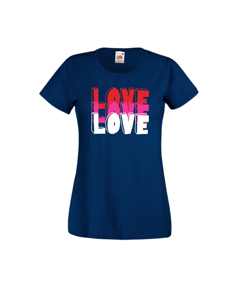 Дамска тениска Свети Валентин Valentines Day LOVE LOVE LOVE 1 Дамска тениска Свети Валентин Valentines Day LOVE LOVE LOVE 1