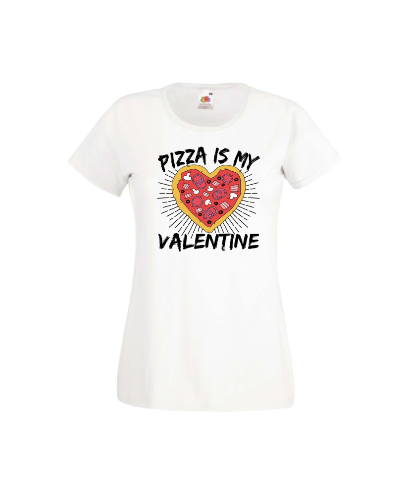 Дамска тениска Свети Валентин Valentines Day Pizza Is My Valentine Дамска тениска Свети Валентин Valentines Day Pizza Is My Valentine