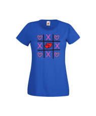 Дамска тениска Свети Валентин Valentines Day Tic Tac Toe Love 2