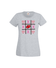 Дамска тениска Свети Валентин Valentines Day Tic Tac Toe Love 2