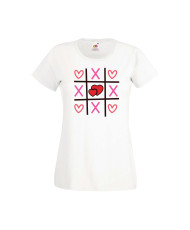 Дамска тениска Свети Валентин Valentines Day Tic Tac Toe Love 2