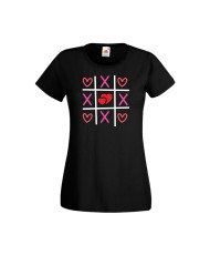 Дамска тениска Свети Валентин Valentines Day Tic Tac Toe Love 2