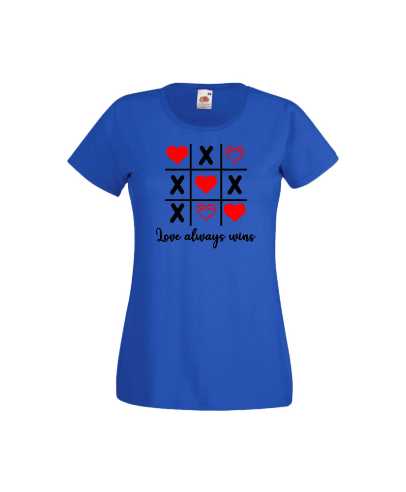 Дамска тениска Свети Валентин Valentines Day Tic Tac Toe Love Always Wins Дамска тениска Свети Валентин Valentines Day Tic Tac Toe Love Always Wins