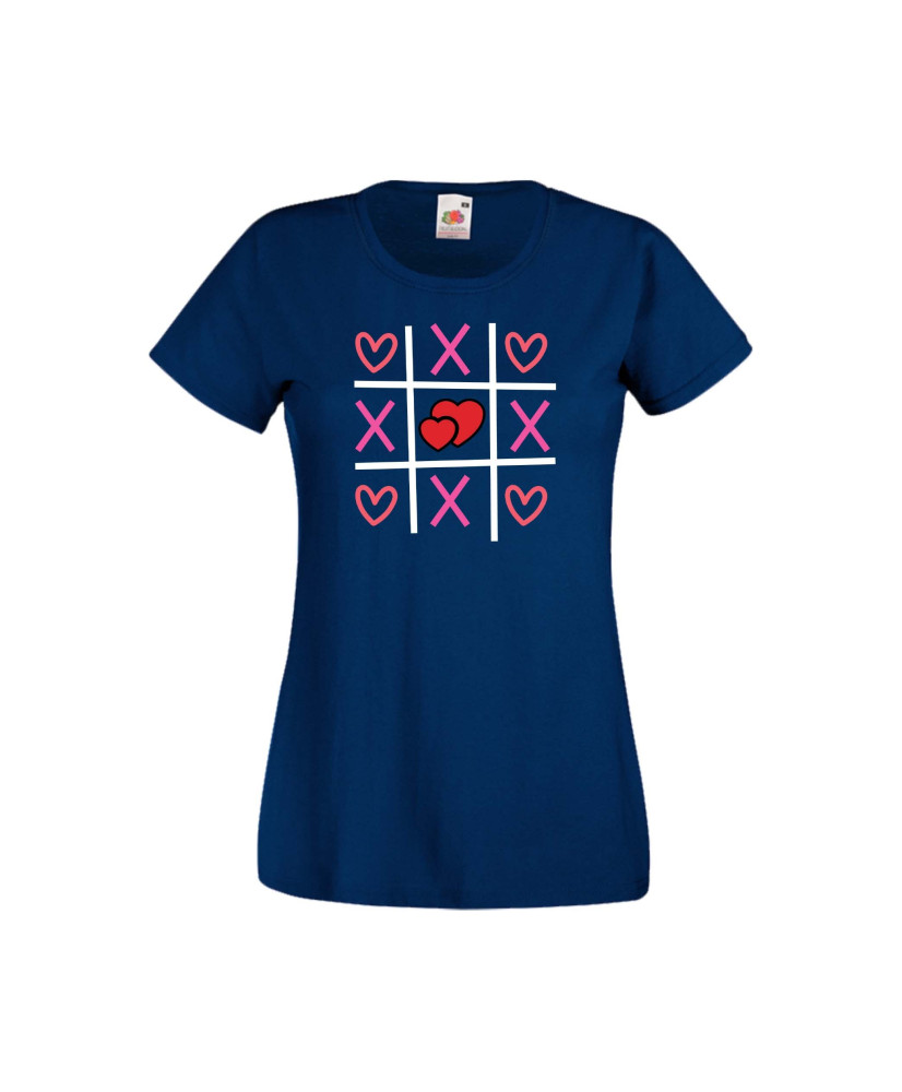 Дамска тениска Свети Валентин Valentines Day Tic Tac Toe Love 2 Дамска тениска Свети Валентин Valentines Day Tic Tac Toe Love 2