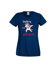 Дамска тениска Свети Валентин Valentines Day Unicorn Dabbing For Valentine
