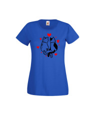 Дамска тениска Свети Валентин Valentines Day Valentine Cat