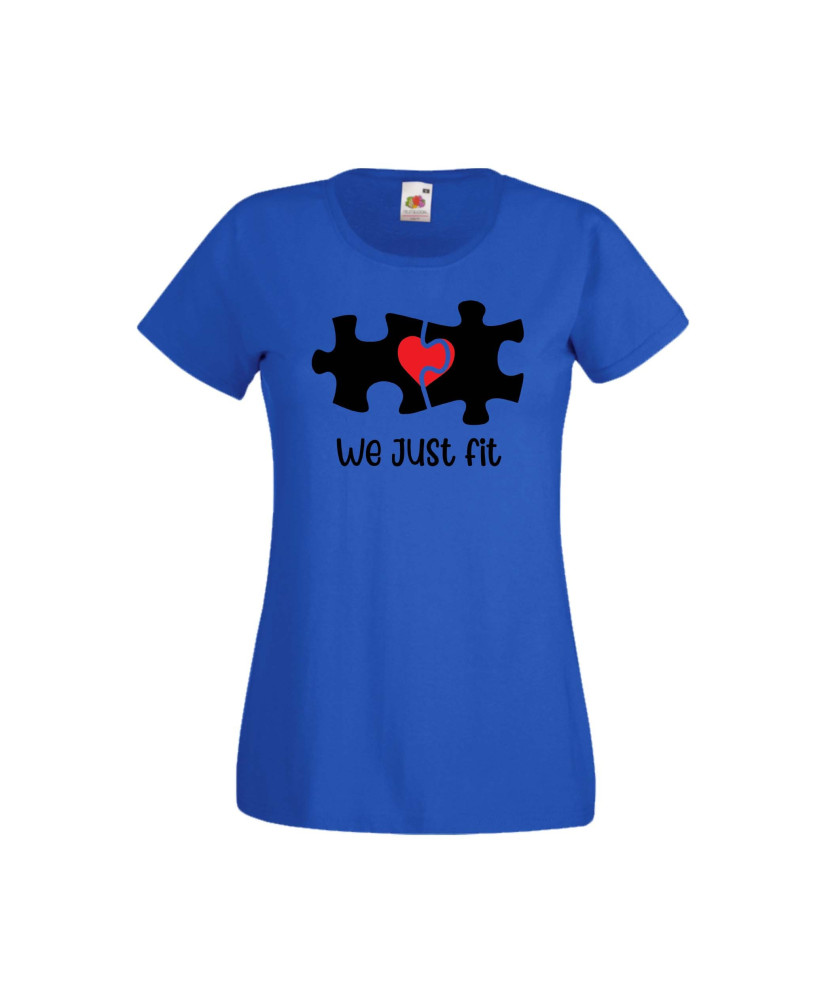 Дамска тениска Свети Валентин Valentines Day We Just Fit Дамска тениска Свети Валентин Valentines Day We Just Fit