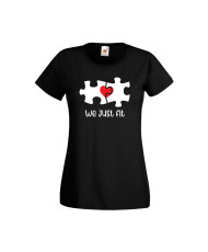 Дамска тениска Свети Валентин Valentines Day We Just Fit