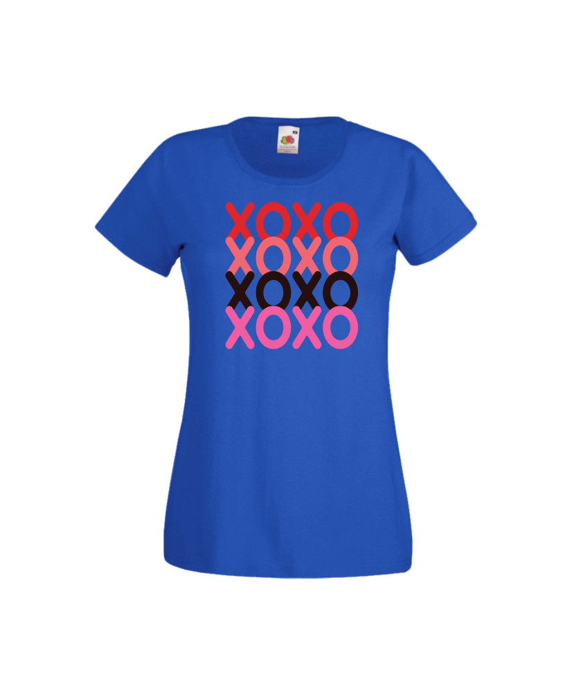 Дамска тениска Свети Валентин Valentines Day XOXOXO Дамска тениска Свети Валентин Valentines Day XOXOXO