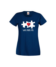 Дамска тениска Свети Валентин Valentines Day We Just Fit