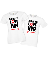 Tениски за влюбени двойки, Свети Валентин Born To Love Him Her