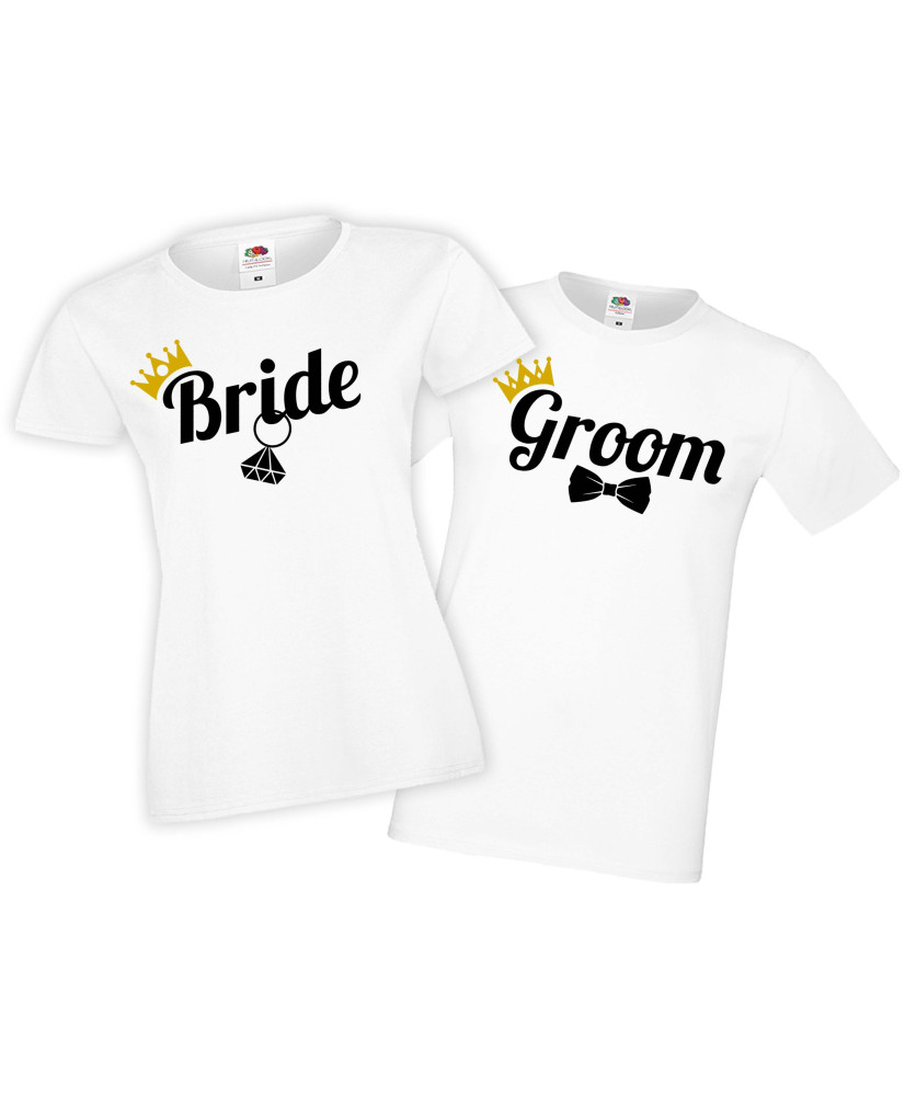 Tениски за влюбени Свети Валентин Groom Bride Tениски за влюбени Свети Валентин Groom Bride