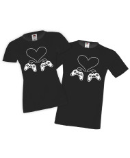 Tениски за влюбени Свети Валентин Couple Gamers Game Controller Heart