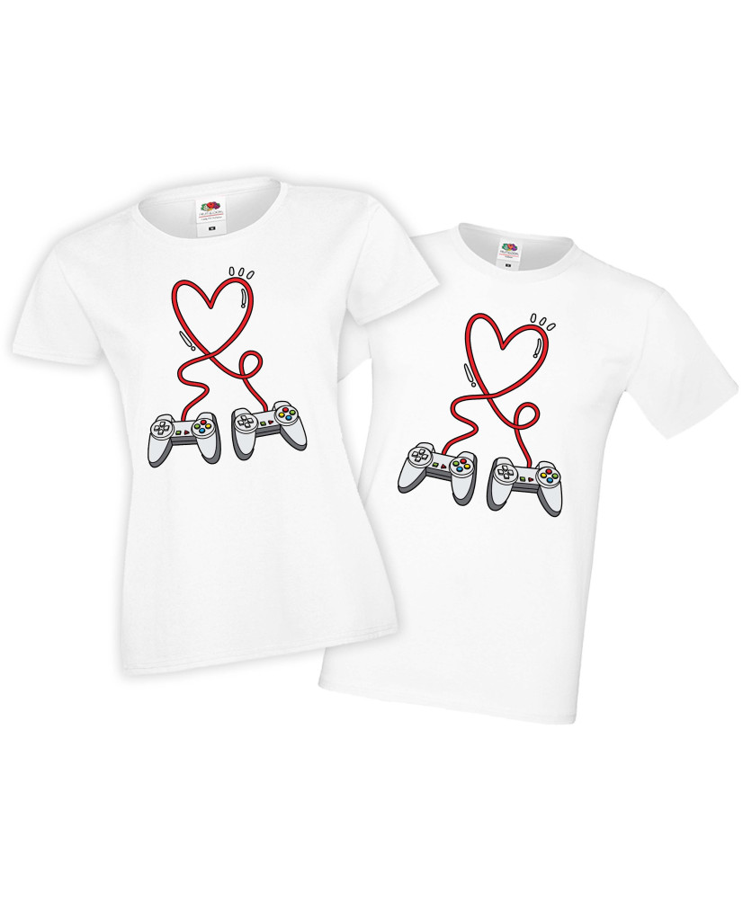 Tениски за влюбени Свети Валентин Gamercontroler Heart Valentines day Tениски за влюбени Свети Валентин Gamercontroler Heart Valentines day