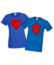 Tениски за влюбени Свети Валентин Heart Missing Piece Puzzle Love