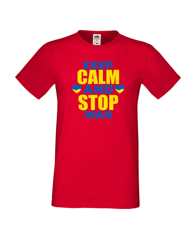 Мъжка тениска Украйна Keep Calm And Stop War Мъжка тениска Украйна Keep Calm And Stop War