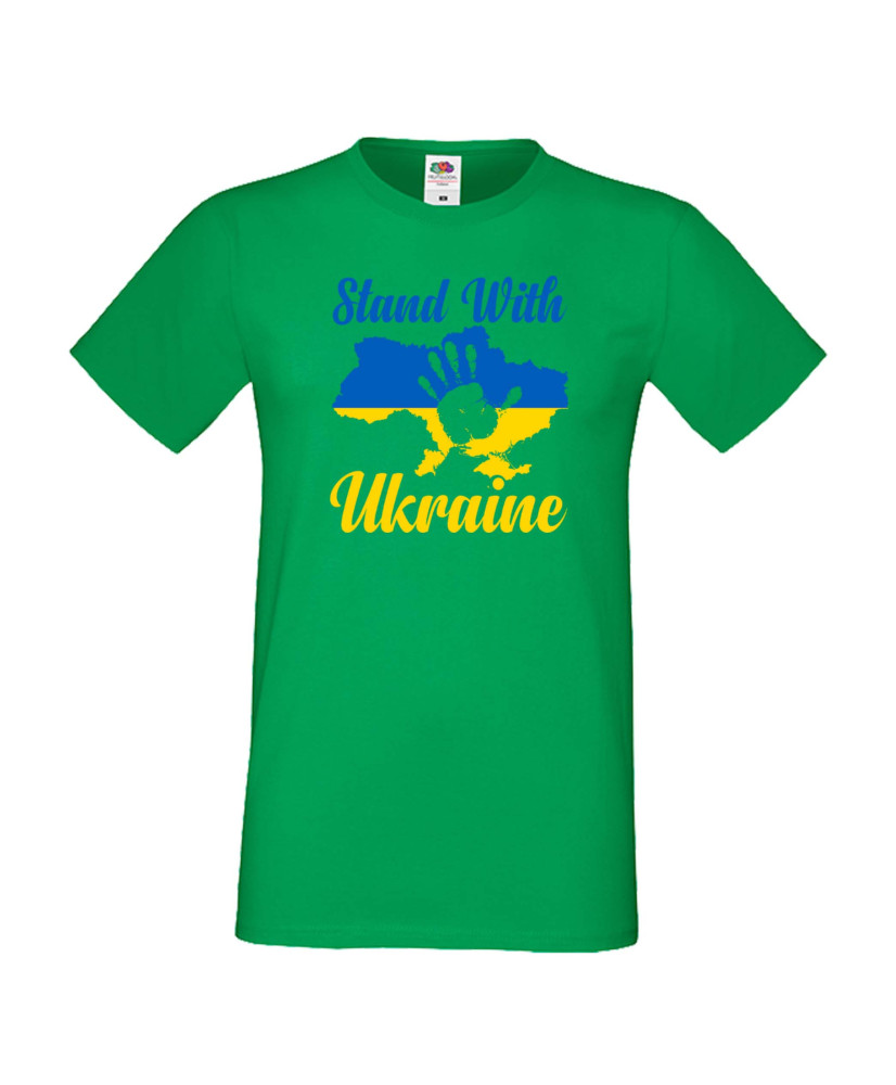 Мъжка тениска Украйна Stand With Ukraine 2 Мъжка тениска Украйна Stand With Ukraine 2