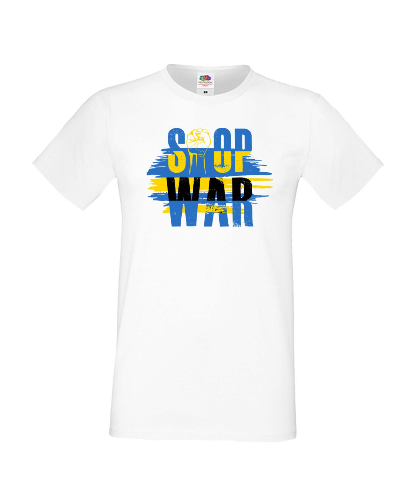 Мъжка тениска Украйна Stop War 2 Мъжка тениска Украйна Stop War 2