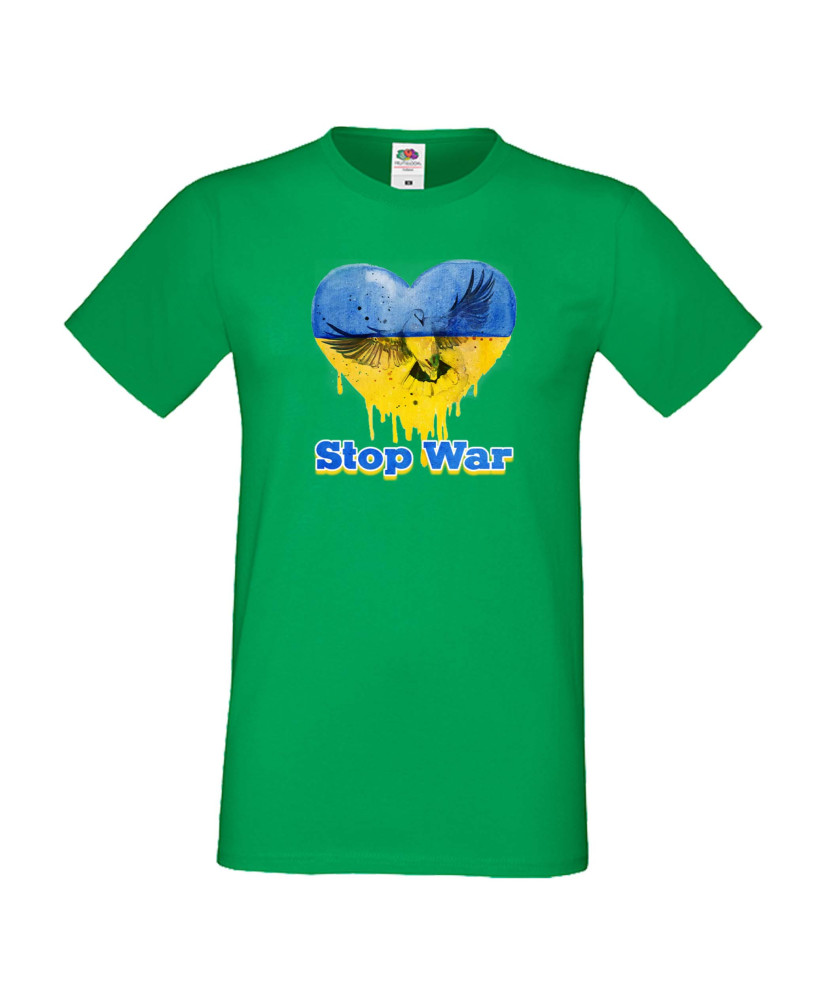 Мъжка тениска Украйна Stop War 4 Мъжка тениска Украйна Stop War 4