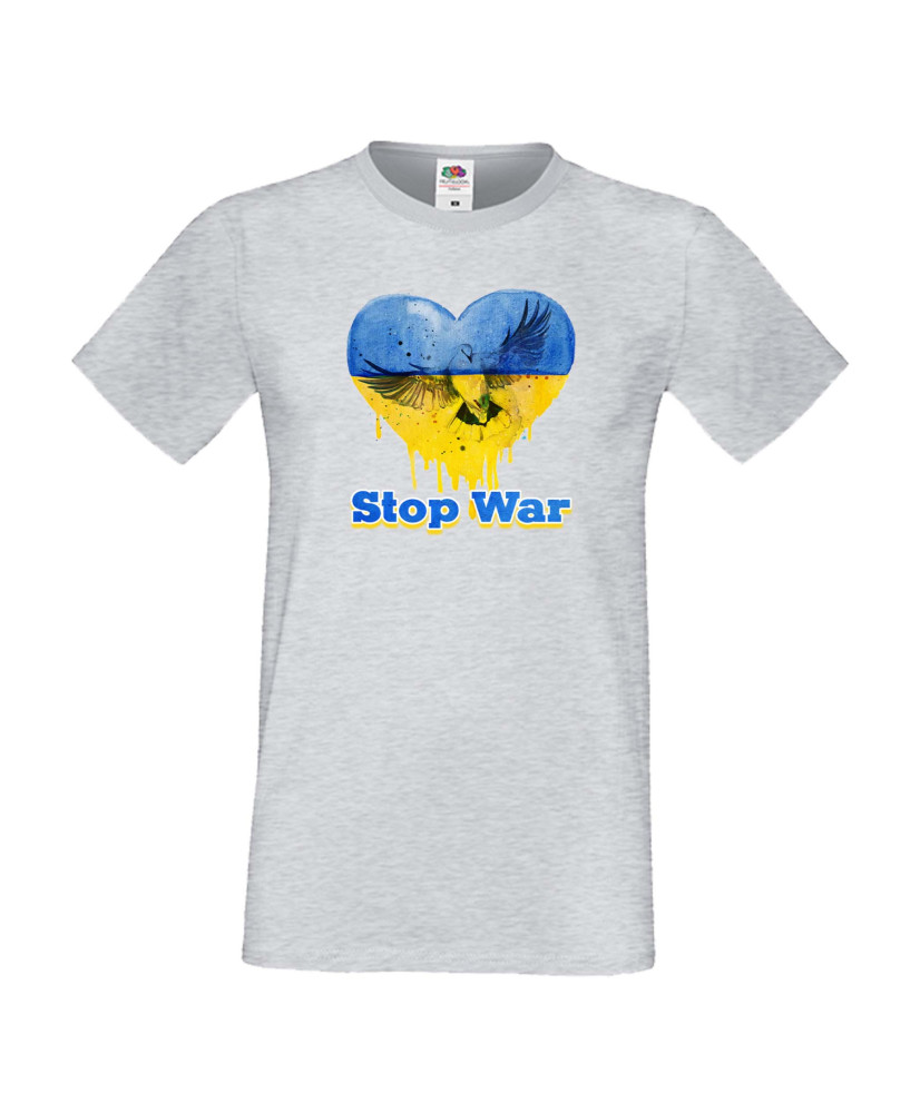 Мъжка тениска Украйна Stop War 4 Мъжка тениска Украйна Stop War 4