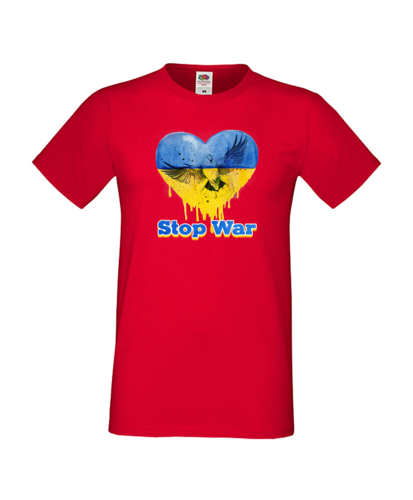 Мъжка тениска Украйна Stop War 4 Мъжка тениска Украйна Stop War 4