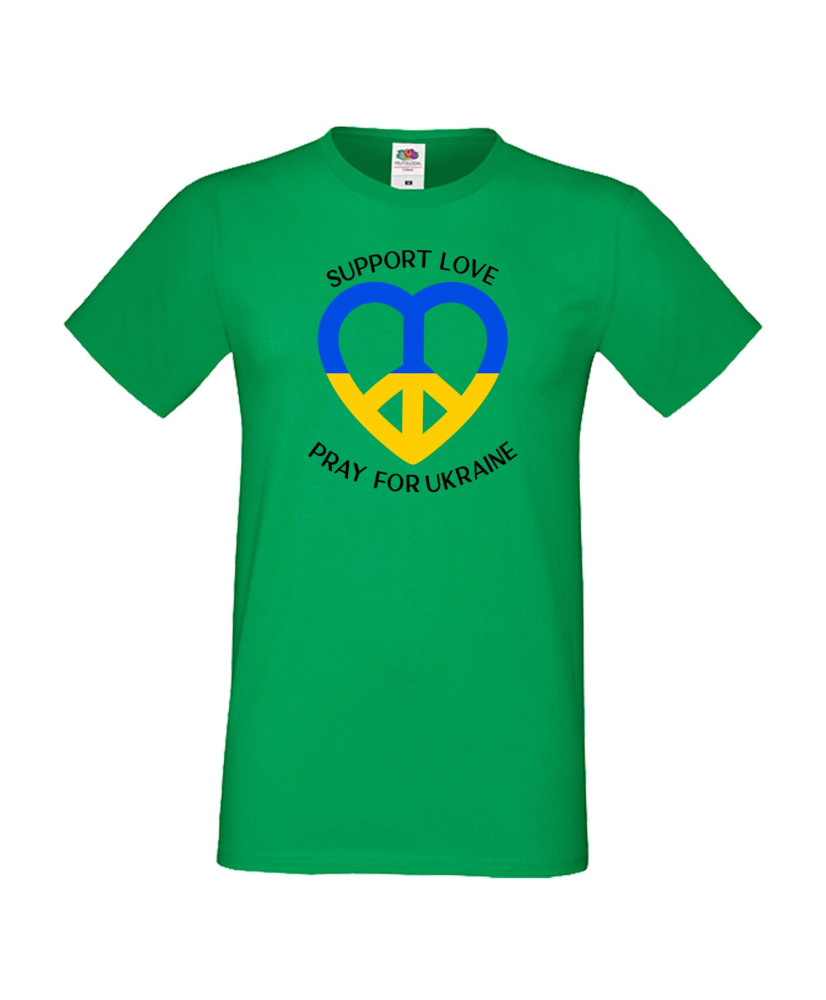Мъжка тениска Украйна Support Love Pray For Ukraine Мъжка тениска Украйна Support Love Pray For Ukraine