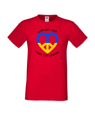 Мъжка тениска Украйна Support Love Pray For Ukraine