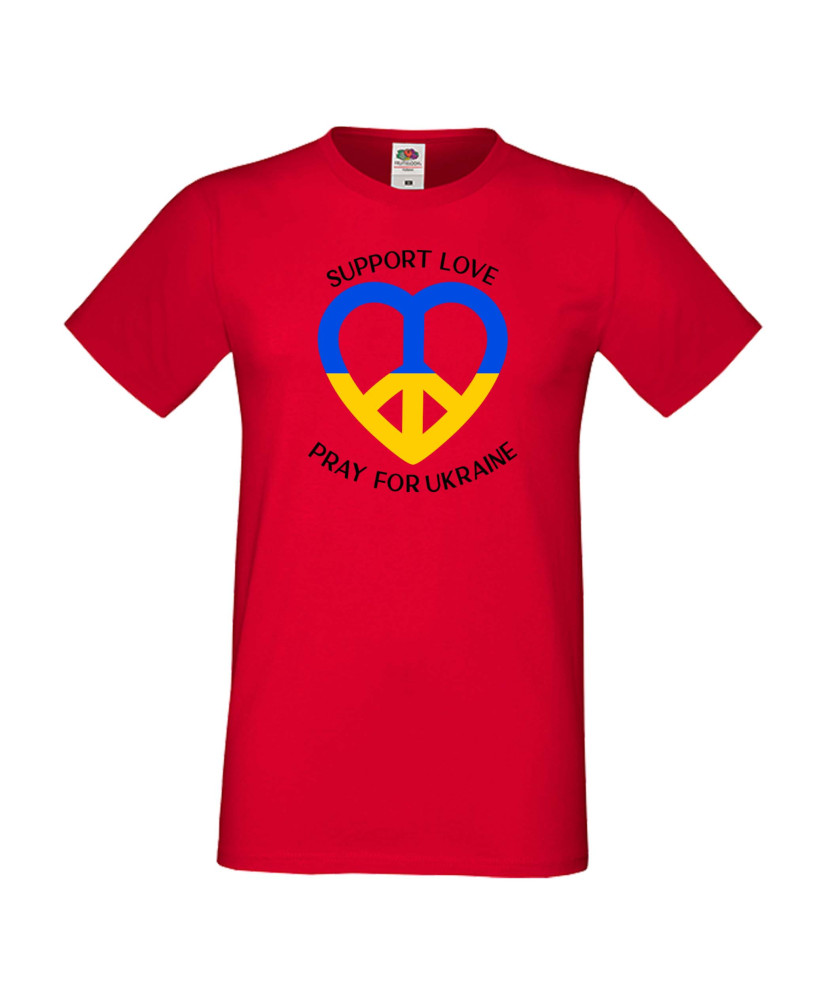 Мъжка тениска Украйна Support Love Pray For Ukraine Мъжка тениска Украйна Support Love Pray For Ukraine