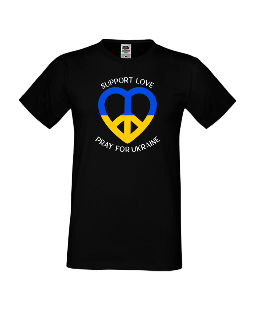 Мъжка тениска Украйна Support Love Pray For Ukraine Мъжка тениска Украйна Support Love Pray For Ukraine