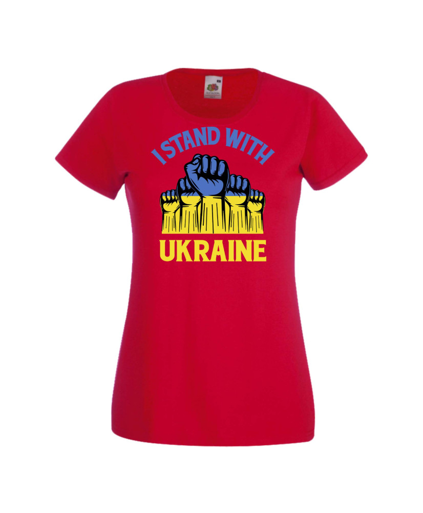 Дамска тениска Украйна I Stand With Ukraine 3