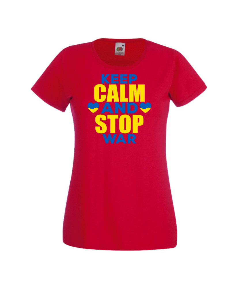 Дамска тениска Украйна Keep Calm And Stop War 2 Дамска тениска Украйна Keep Calm And Stop War 2