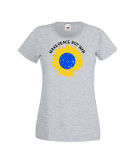 Дамска тениска Украйна Make Peace Not War