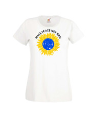 Дамска тениска Украйна Make Peace Not War