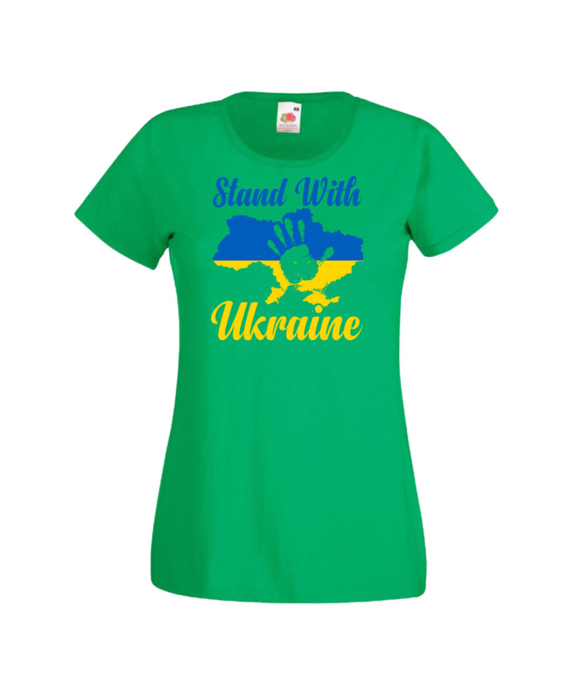 Дамска тениска Украйна Stand With Ukraine 2 Дамска тениска Украйна Stand With Ukraine 2