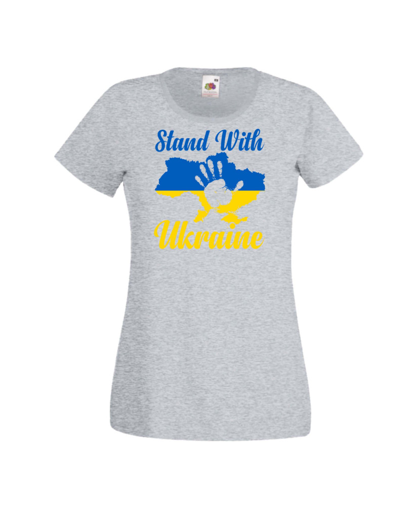 Дамска тениска Украйна Stand With Ukraine 2 Дамска тениска Украйна Stand With Ukraine 2