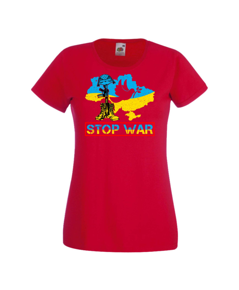 Дамска тениска Украйна Stop War 3 Дамска тениска Украйна Stop War 3
