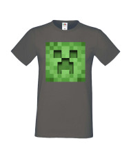 Мъжка тениска Minecraft Creeper Face 3